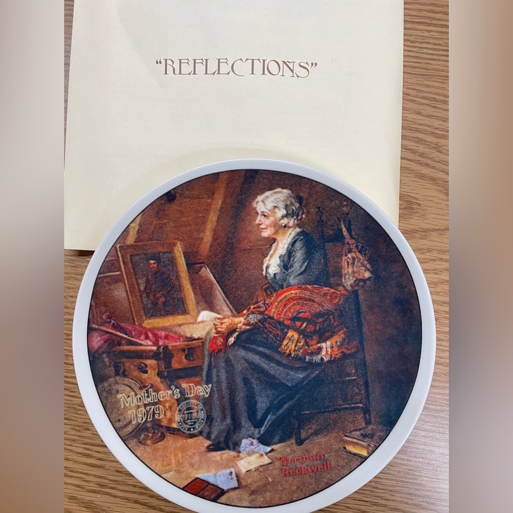 Norman Rockwell 1979 Mother's Day Collector Plate "Reflections"